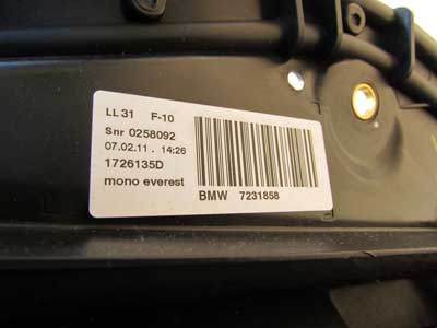 BMW Sunroof Complete Assembly 54107209283 F10 528i 535i 550i ActiveHybrid 5 M512